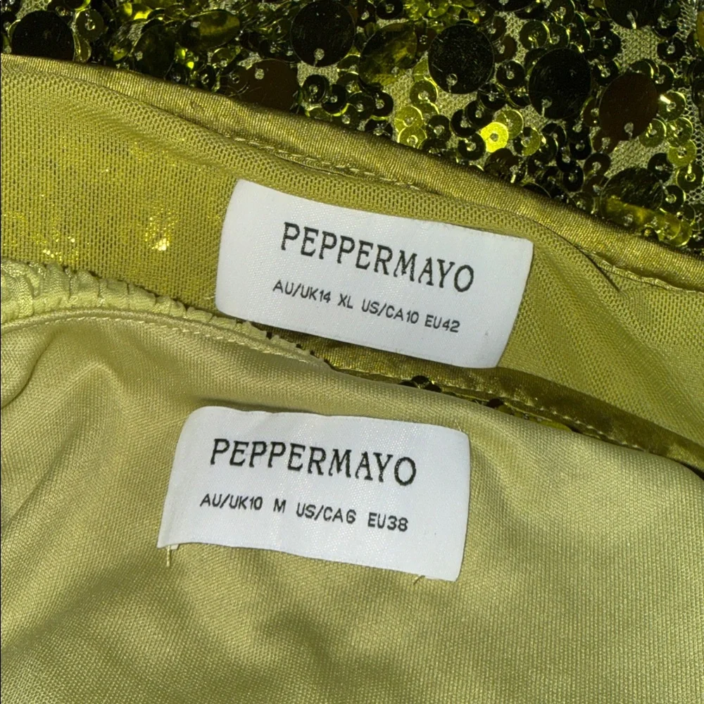 Peppermayo Perfect Places Low Rise Sequin Maxi Skirt and Ruffle Tank - Picture 2 of 7